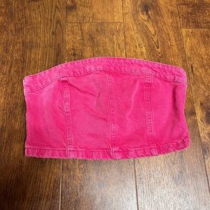 hot pink zara denim tube top from Barbie Collection